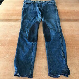 Goode Rider Full Seat Riding Breeches Jeans Women 32 Blue Equestrian Mid Rise